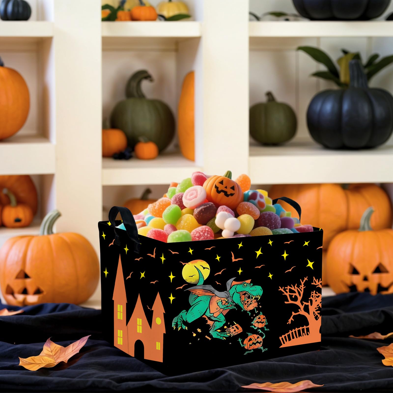 ASKETAM Halloween basket size 15x10x9 inches fits kids' treats