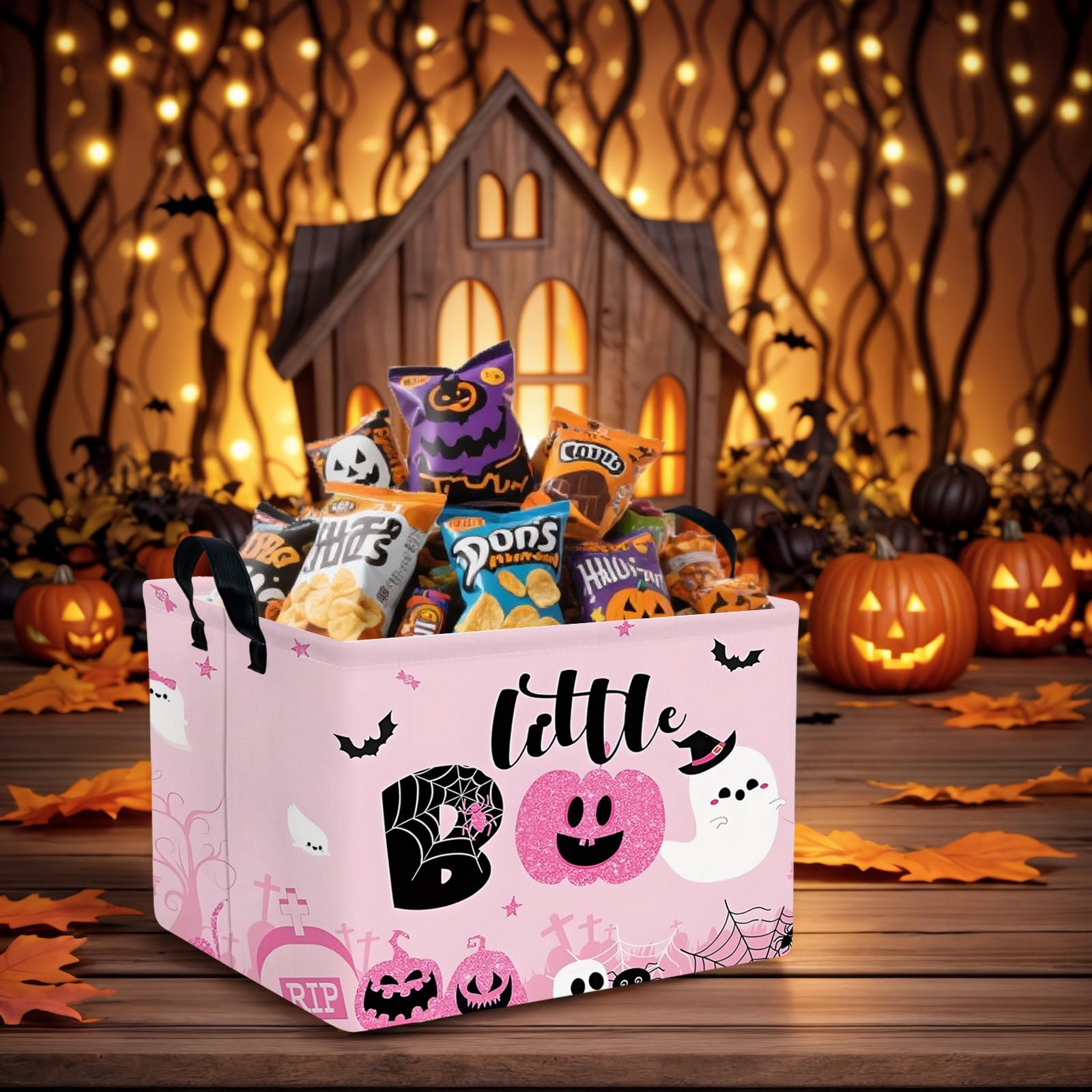ASKETAM Halloween basket waterproof lining simplifies cleanup after events
