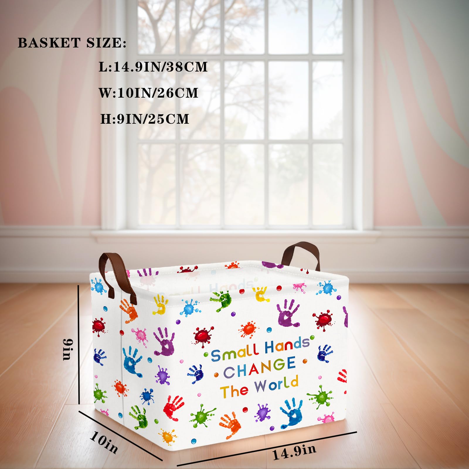 ASKETAM Kid Cute rectangle basket interior with toys demonstrates versatile nursery organization