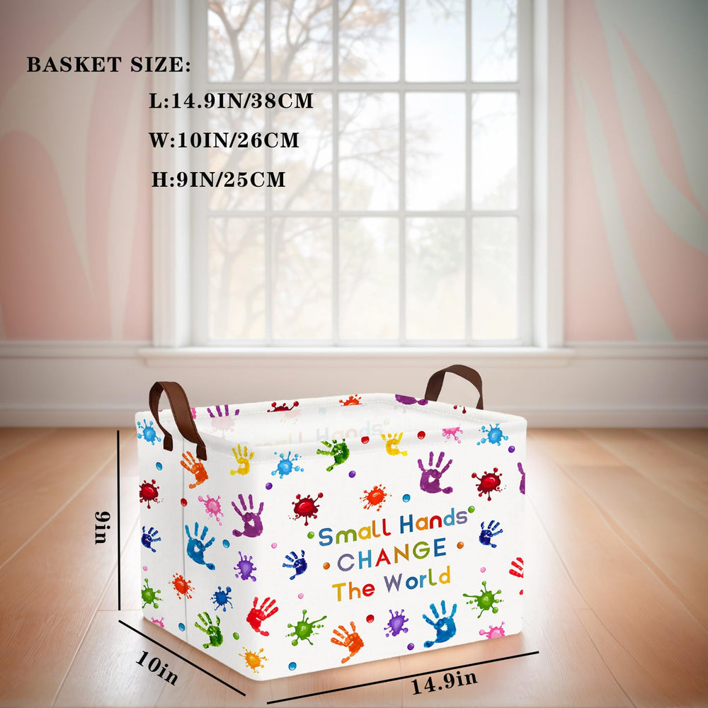 ASKETAM Kid Cute rectangle basket interior with toys demonstrates versatile nursery organization