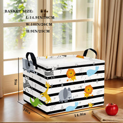 ASKETAM Jungle storage basket open shows wide capacity for toys and clothes.