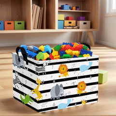 ASKETAM Kid Jungle basket side view with durable handles for easy transport.