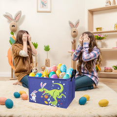 ASKETAM linen-cotton Easter basket, lightweight durable storage for toys and clothes.