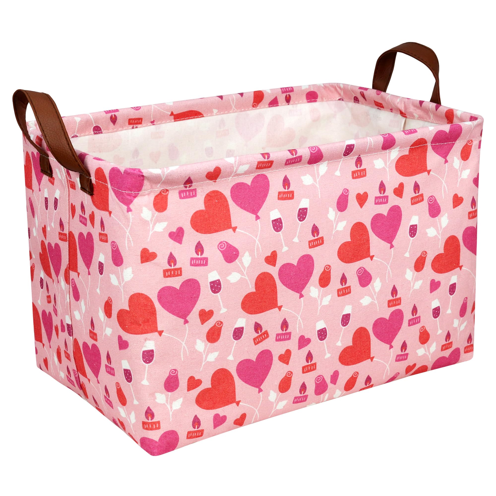 ASKETAM Valentine basket closed-front view ideal for tidy toy storage