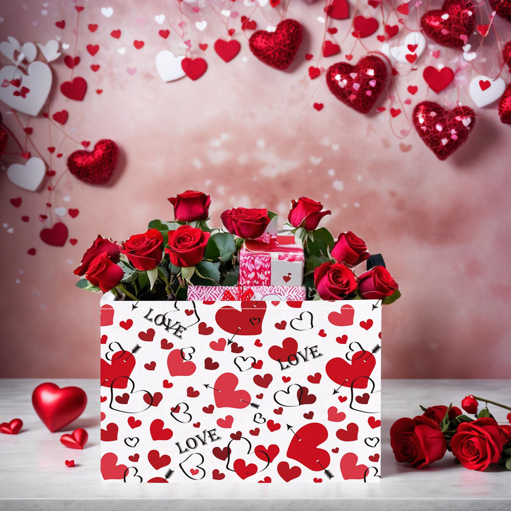ASKETAM valentines basket size 14.9L x 10.2W x 9.8H inches