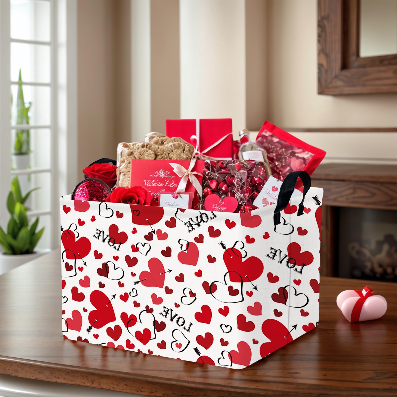 ASKETAM valentines basket folded for space-saving storage