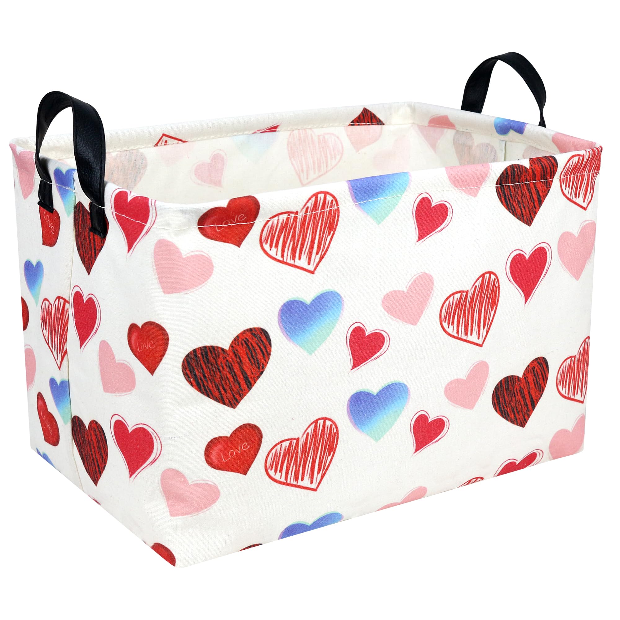 ASKETAM valentine basket front view shows large storage capacity for gifts