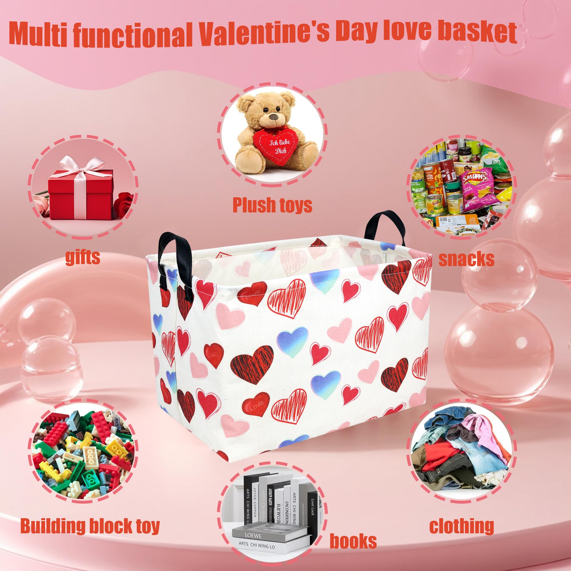 ASKETAM valentine basket in kid room shows versatile decor and storage use