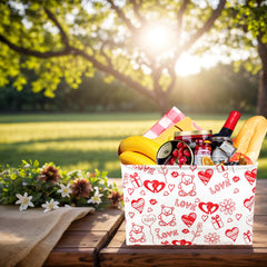 ASKETAM Bear Love basket with durable handles for easy movement