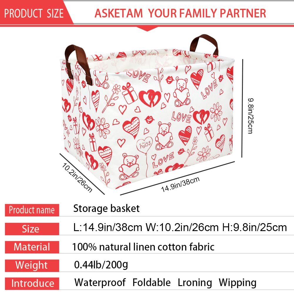 ASKETAM Bear Love large-capacity basket in nursery storage
