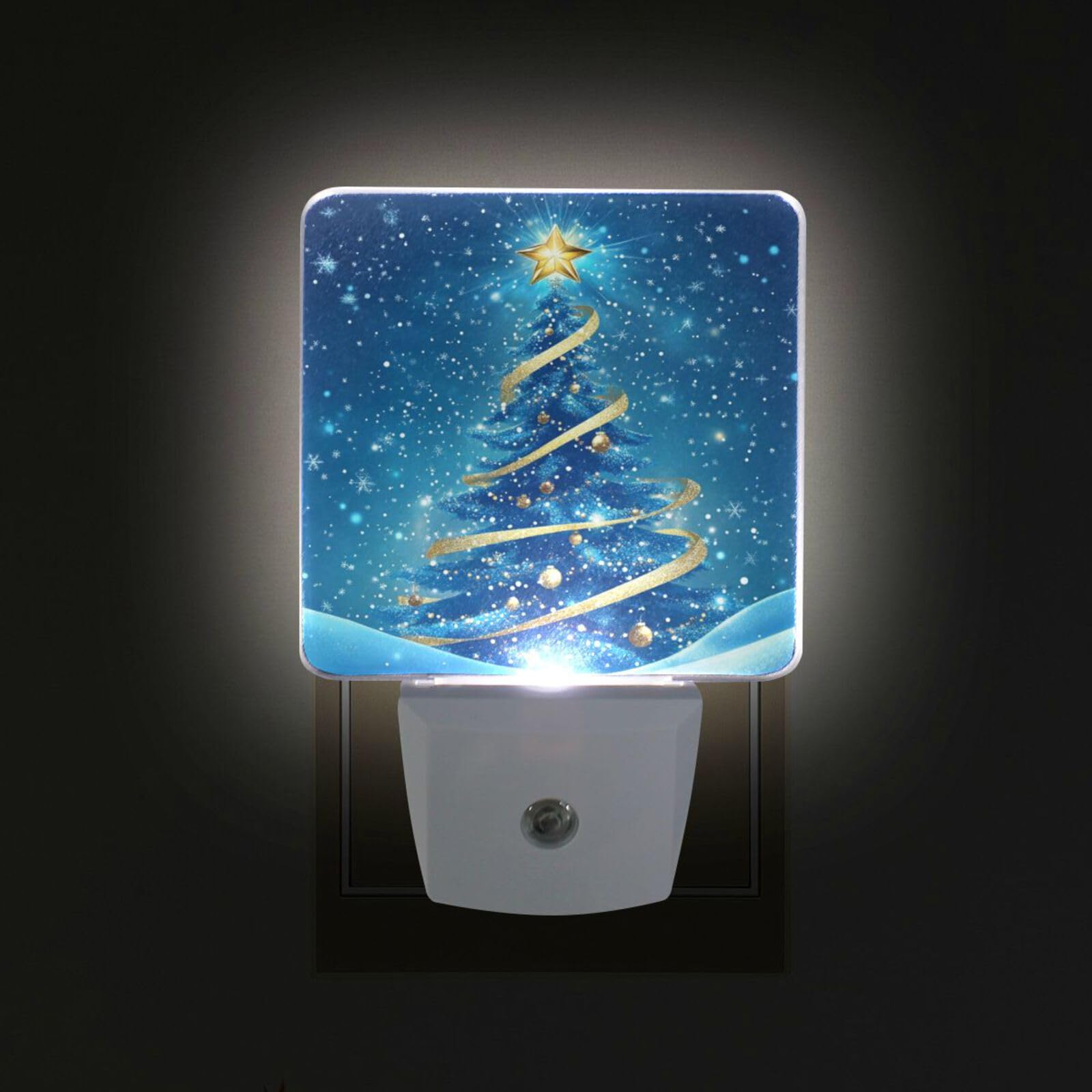 Aslsiy night light emits a soft warm glow without glare.