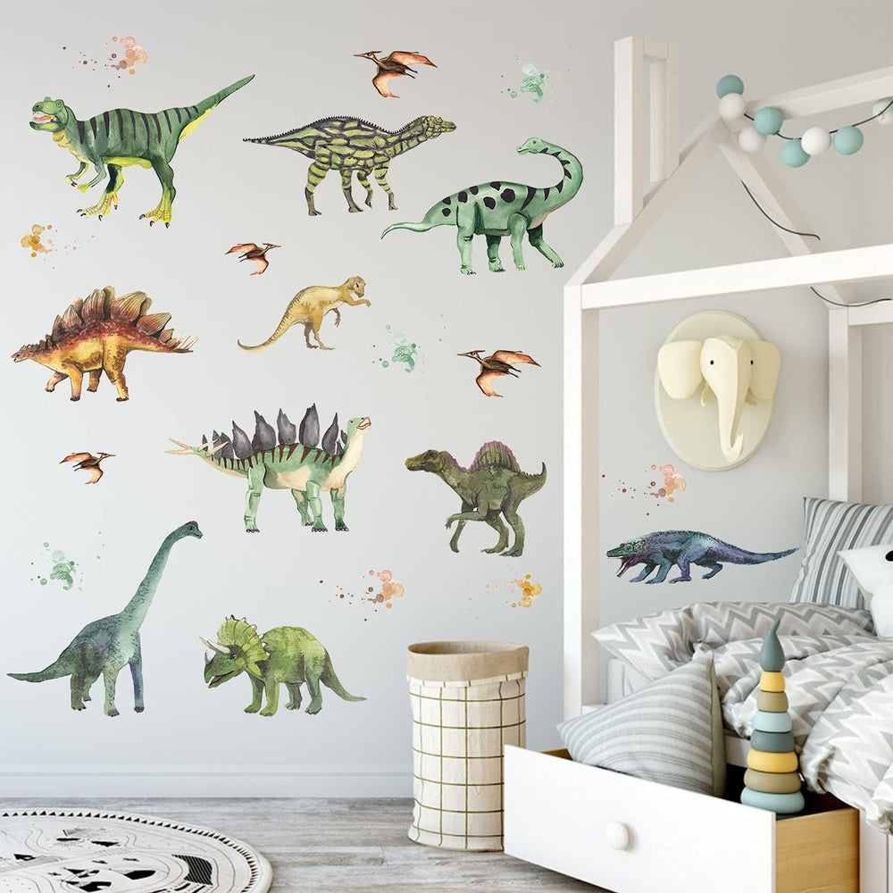 ASMPIO dinosaur wall stickers set used for parties or themed rooms
