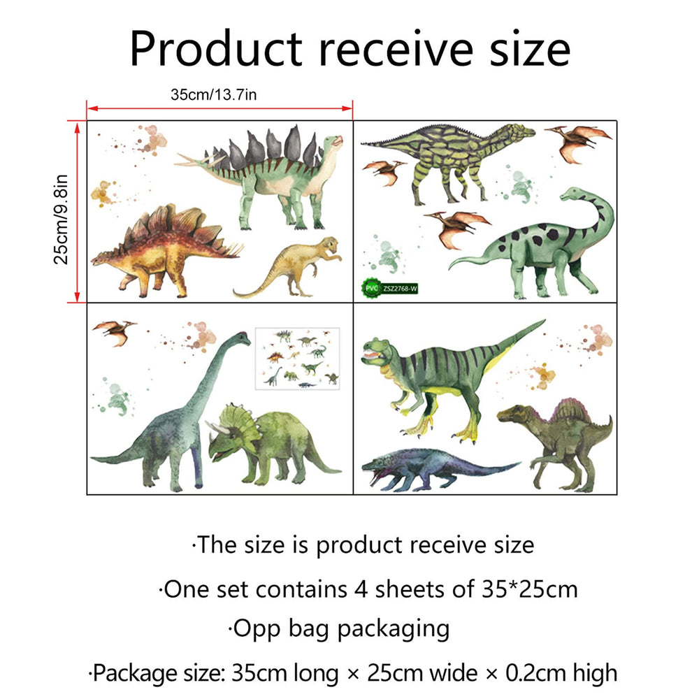 ASMPIO waterproof dinosaur decals shown in a moisture-prone bathroom setting