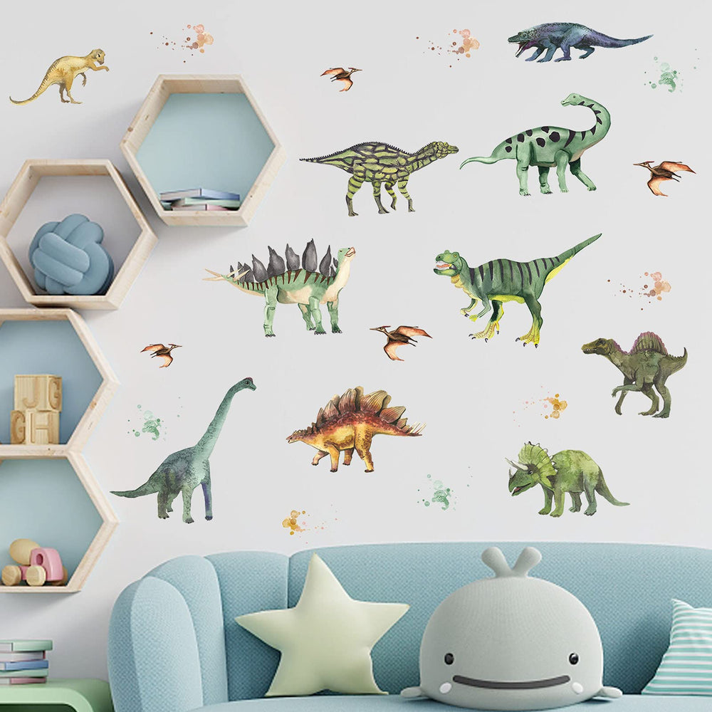 ASMPIO removable decals illustrating an easy peel-and-stick process for nursery walls