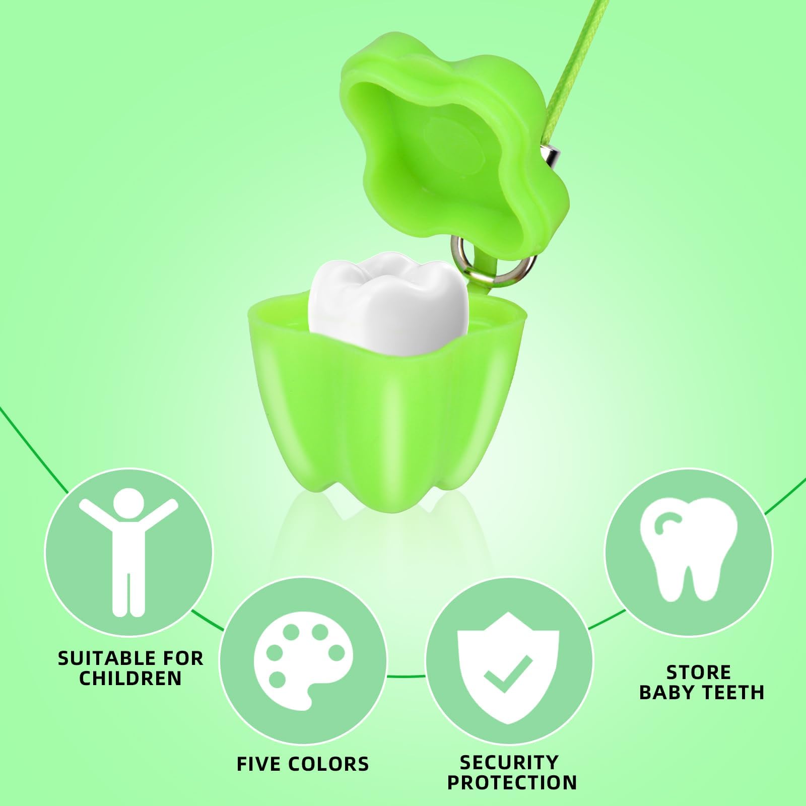 Asofelk tooth saver necklace blue offers smooth edge design and easy storage of a tooth