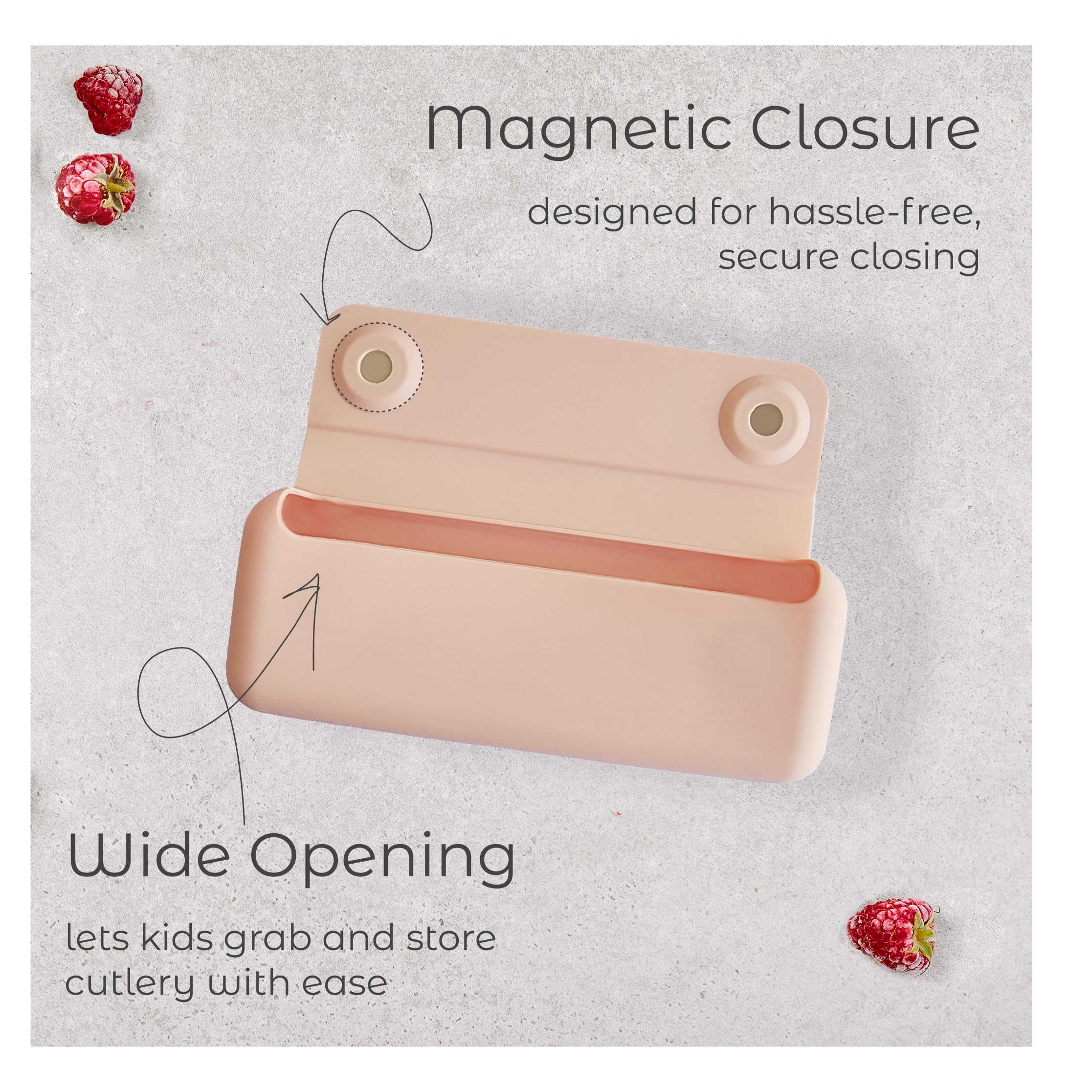 ASOMIC non-slip silicone handles: secure grip during meals.