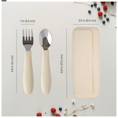ASOMIC toddler fork with narrow tips: easier piercing for tiny mouths.