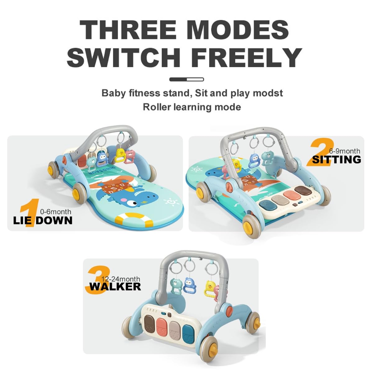 Asou Baby Gym Play Mat 2-in-1 design highlights versatile activity center for growth