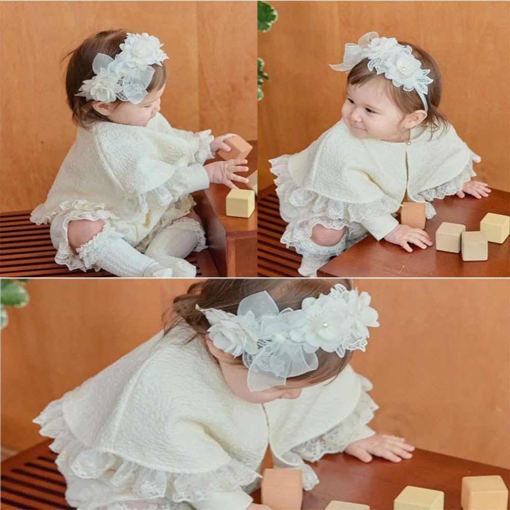 Asphinien lace big bow headband in soft lace for comfortable everyday use.