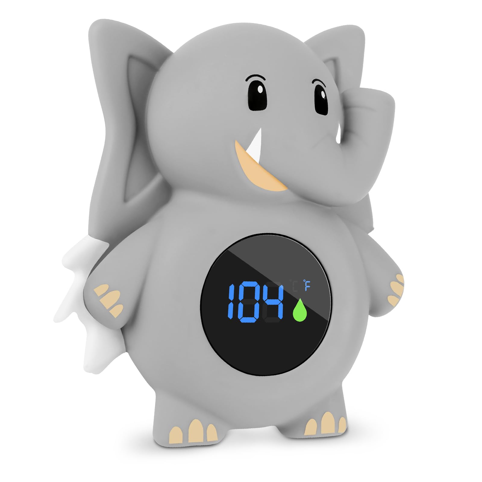 ASRIO baby bath thermometer elephant display shows safe bath temperature clearly
