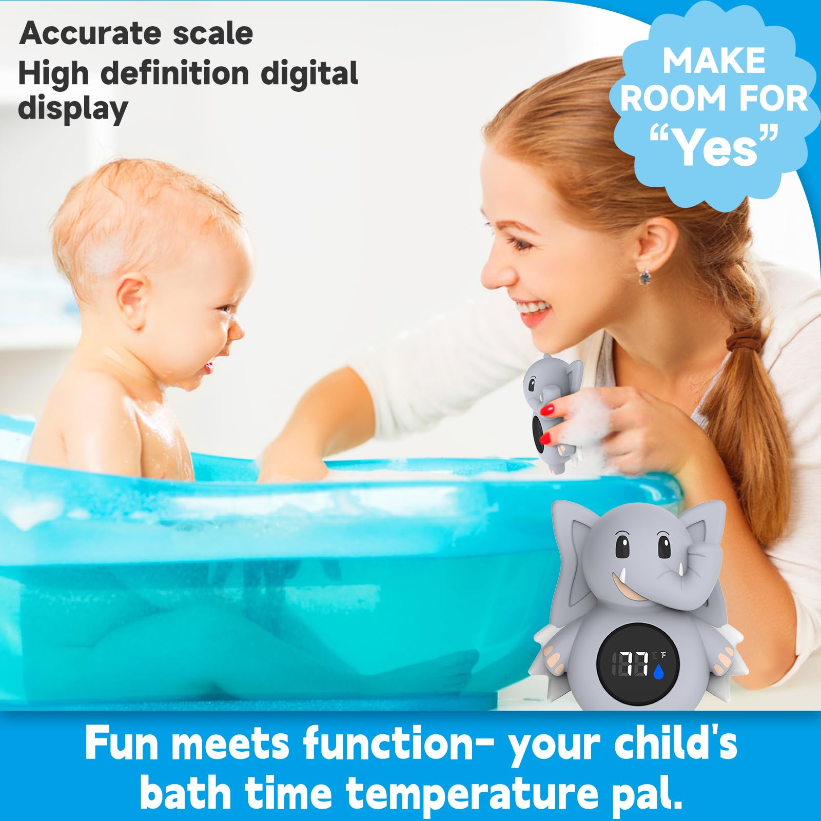 ASRIO bath time fun toy doubles as thermometer for engaging baby bath play
