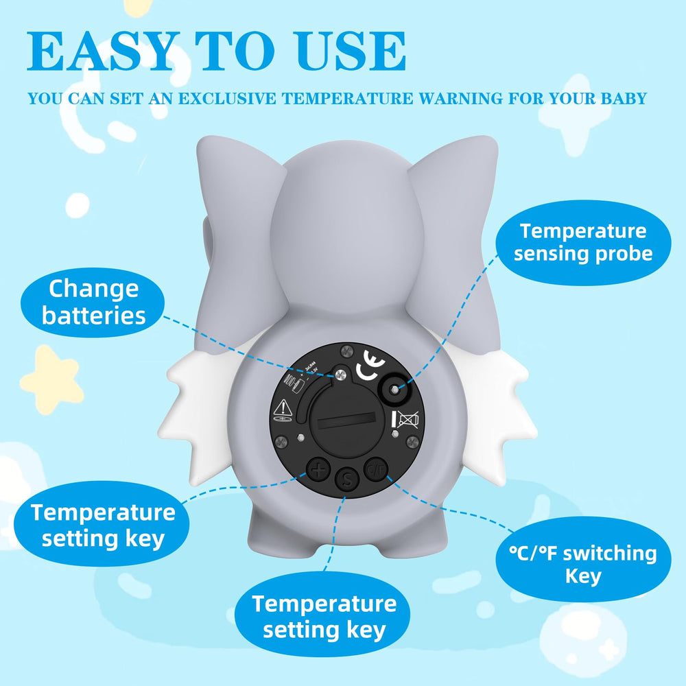 ASRIO BPA-free baby bath toy thermometer provides safe bath-time interaction