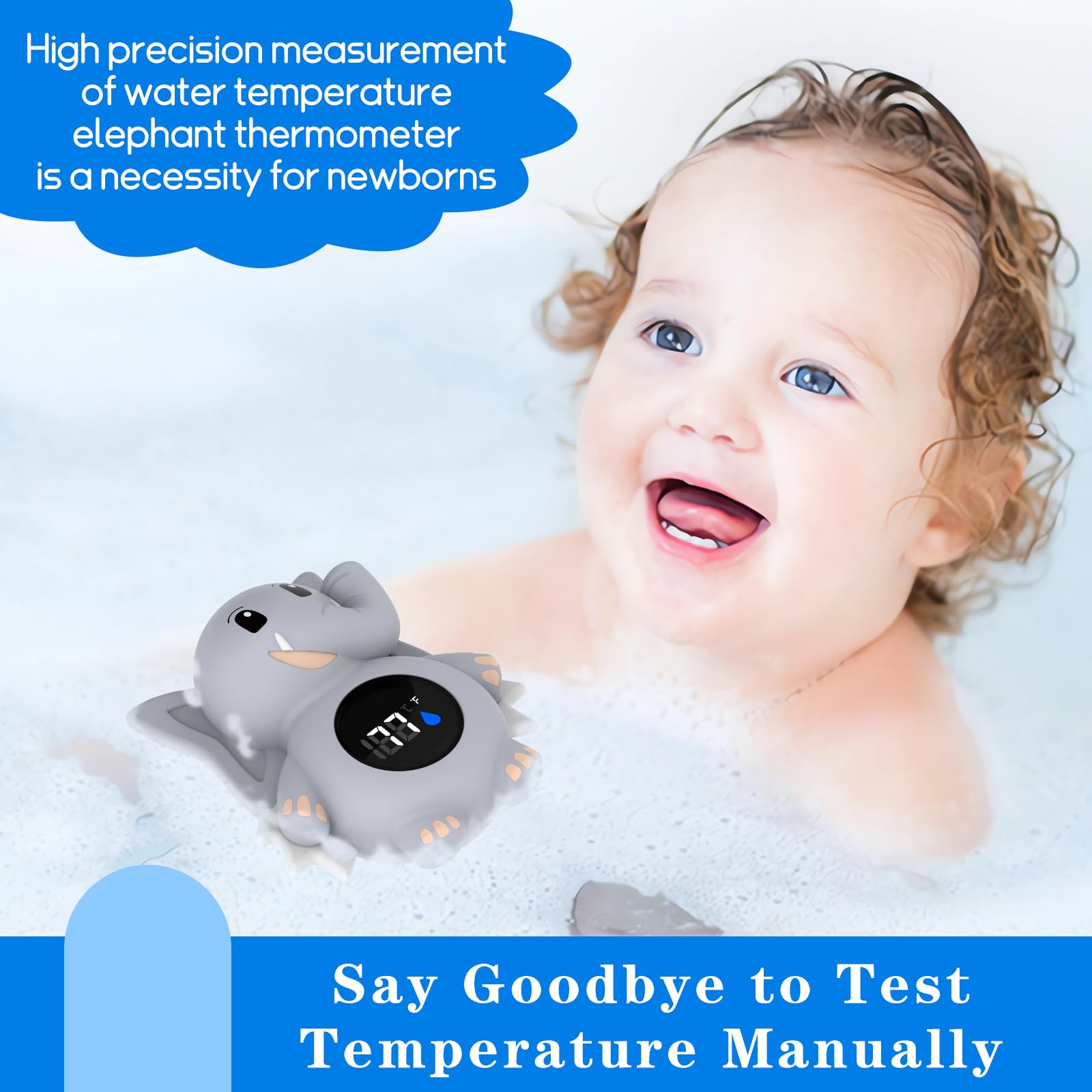 ASRIO temperature warning feature alerts you to high or low bath temps safely