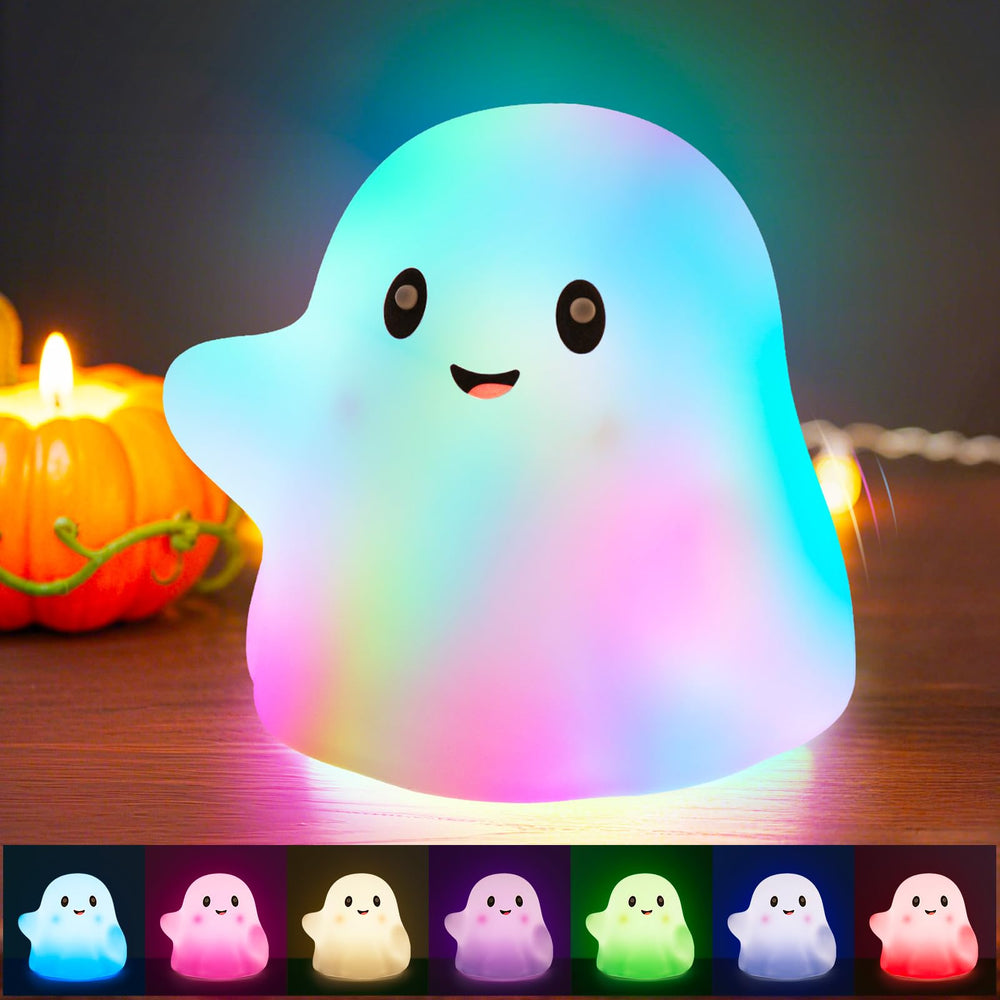 Assimilans ghost night light color cycle provides calming RGB glow for bedtime