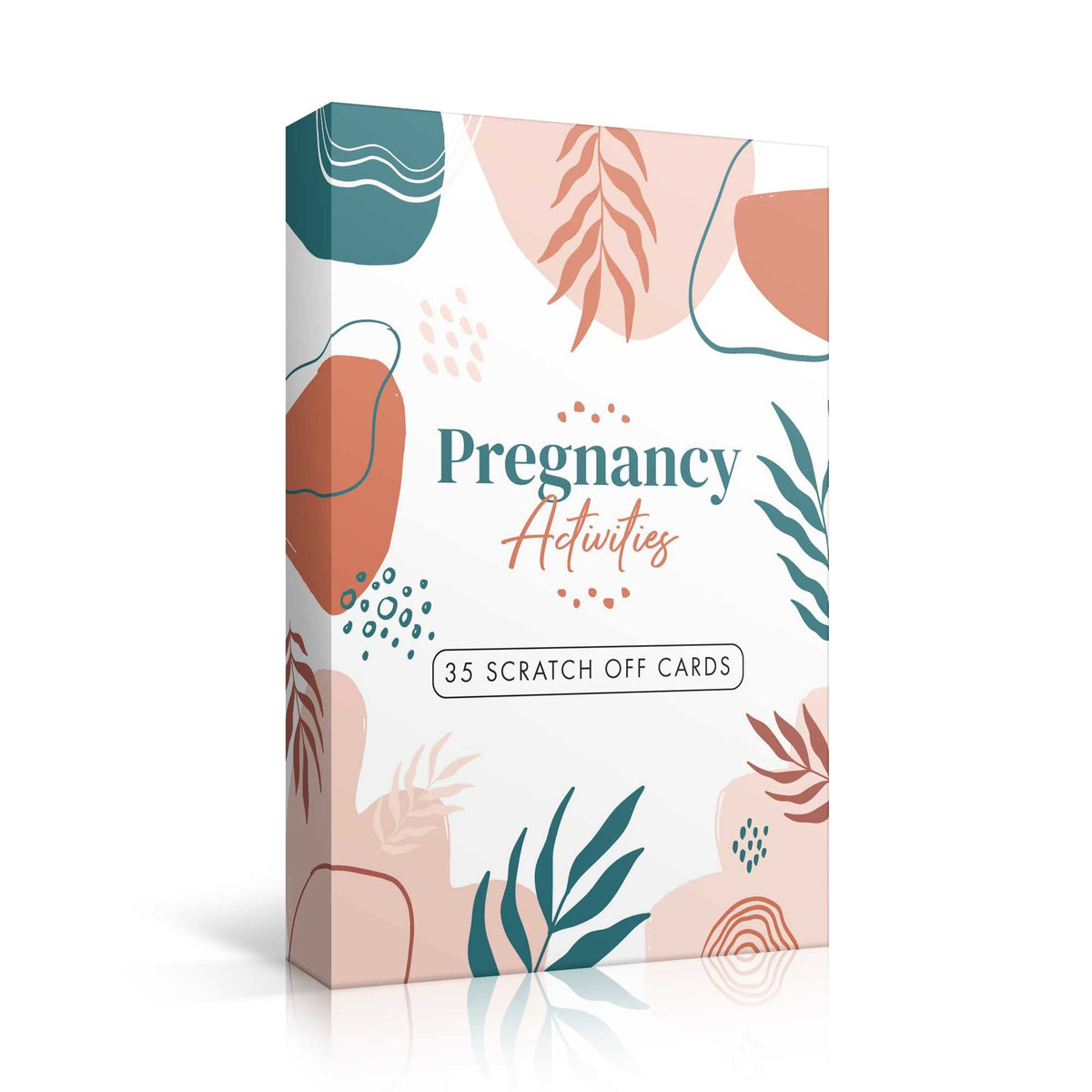 Astralux 35 fun scratch-off activities card front showing pregnancy ideas for memories