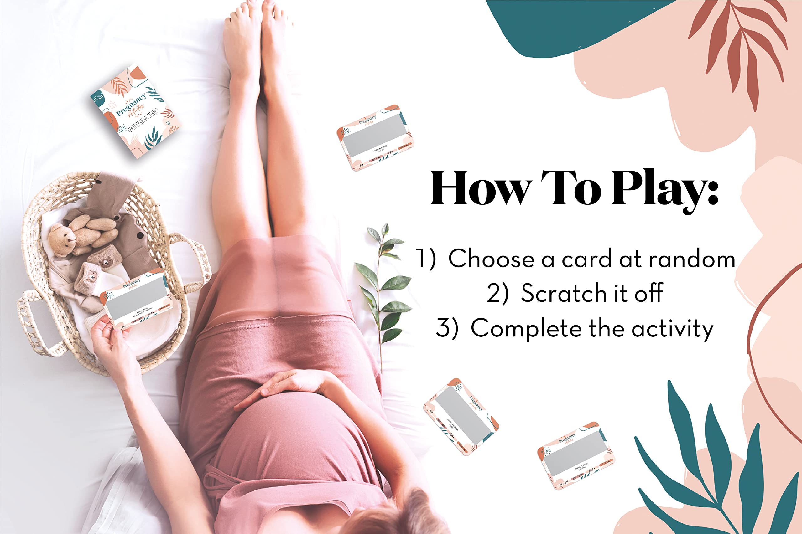 Astralux baby shower gift concept featuring activity cards