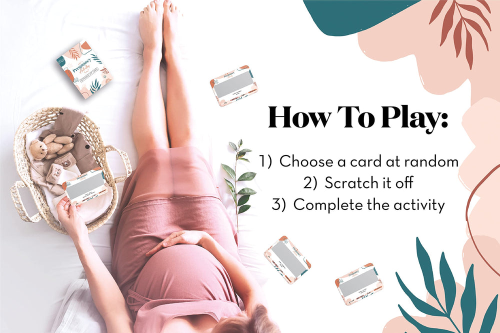 Astralux baby shower gift concept featuring activity cards