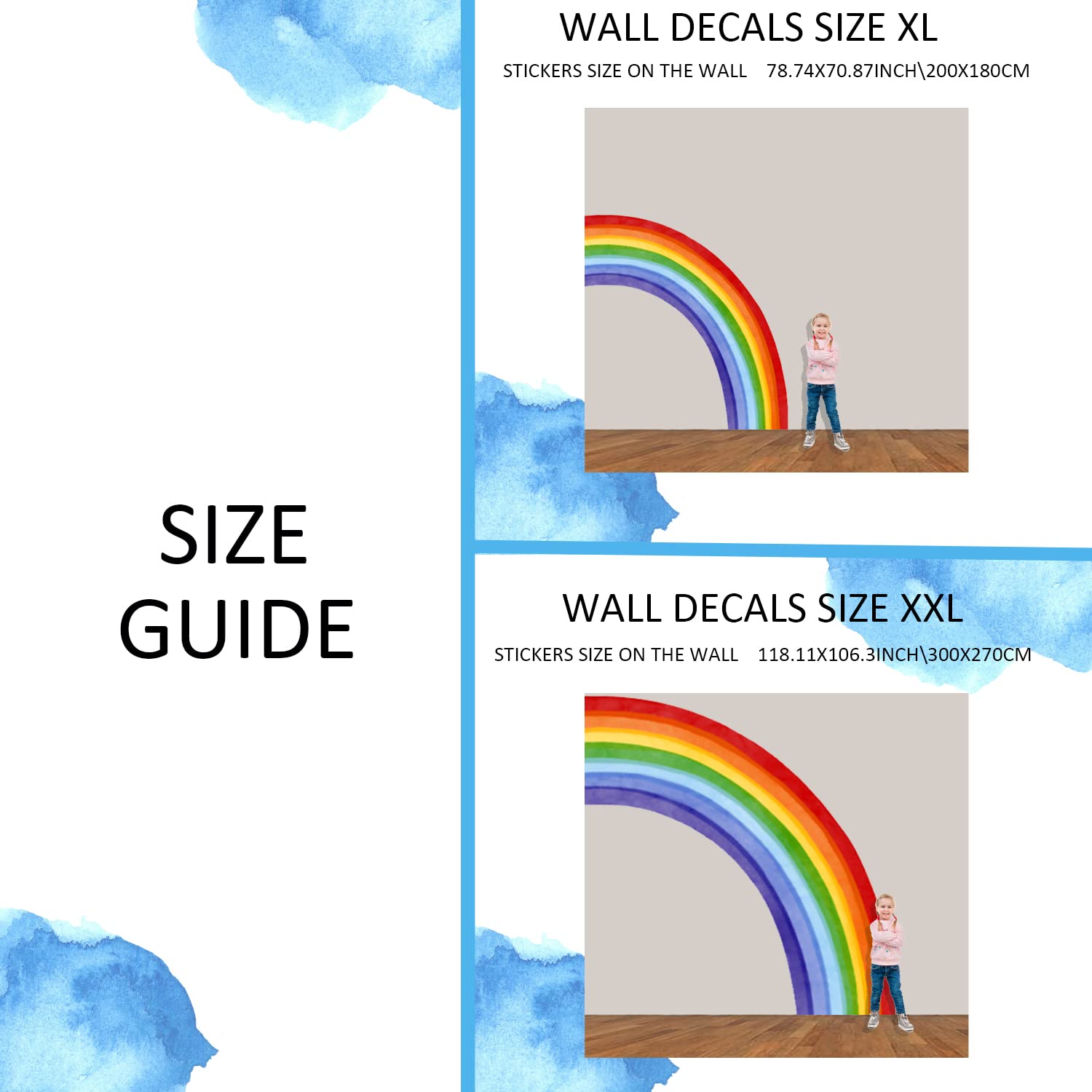 Astrkiz classroom playroom rainbow sticker creates an engaging learning focal point.