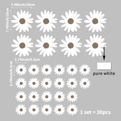 Astrkiz daisy wall decal layering idea using two sizes for depth and visual interest