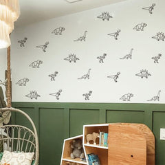 Astrkiz gender-neutral room decor featuring dinosaurs creates versatile styling for any room