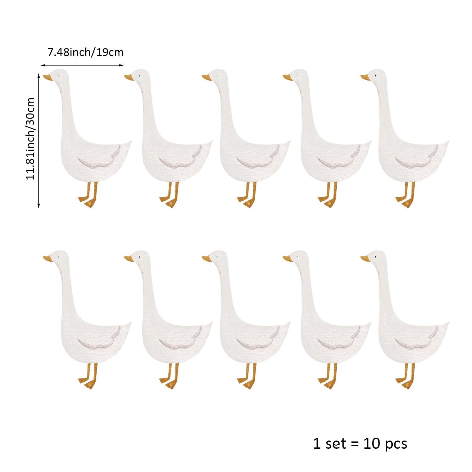Astrkiz-goose-nursery-wall-decal-7-48x11-81cm provides soft neutral art for nurseries.
