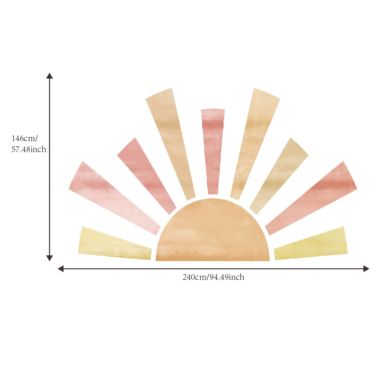 astrkiz half-sun watercolor mural offers soft light for nurseries