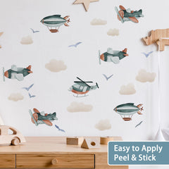 Astrkiz peel-and-stick wall decal offers quick decor updates for a gender-neutral nursery.