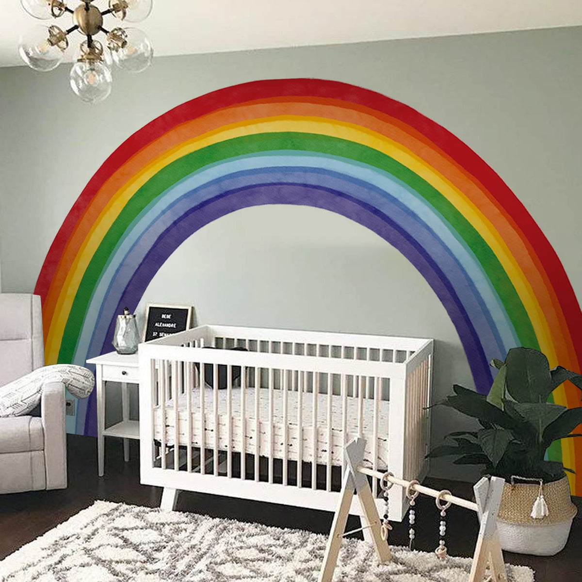 astrkiz rainbow wall decal panel 1 — vibrant colors brighten kids' rooms and inspire play.