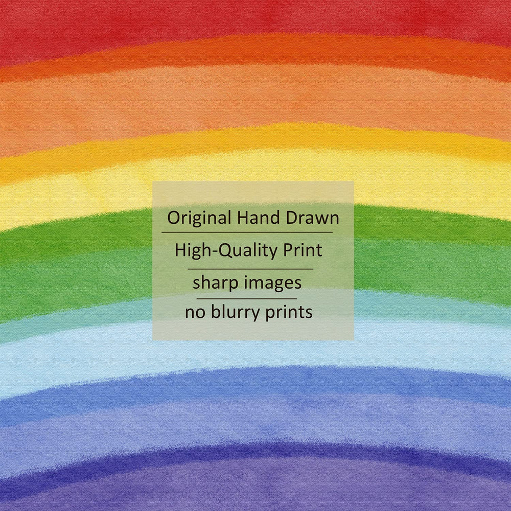 astrkiz rainbow wall decal panel 6 — tear-free application minimizes wall damage during setup.