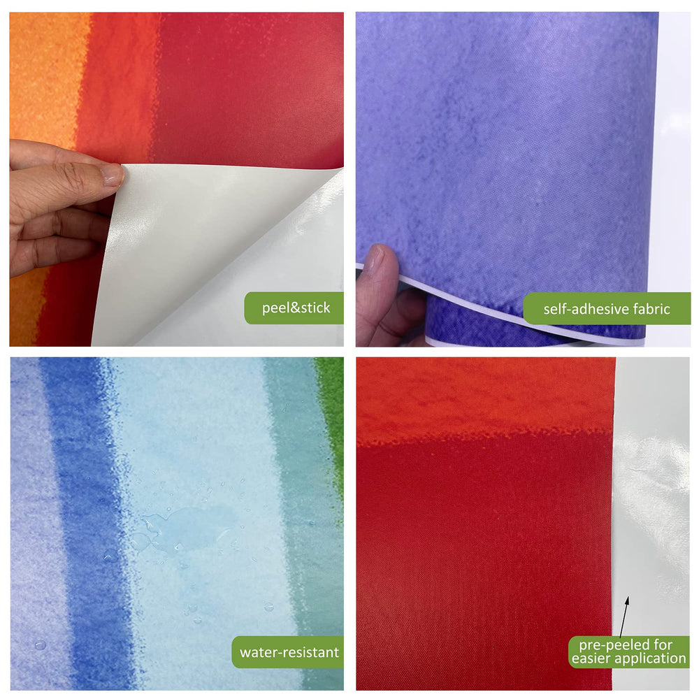 astrkiz rainbow wall decal panel 7 — bold watercolor vibes suit classrooms and playrooms.