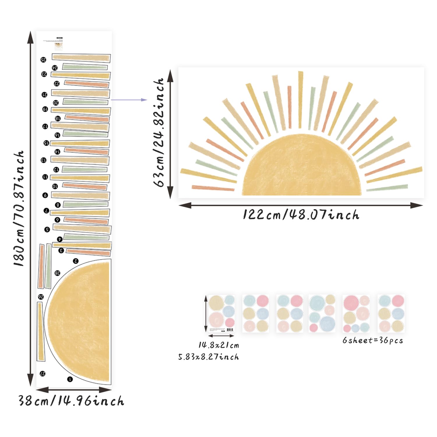 astrkiz watercolor polka dots decal kit adds playful color to nurseries and playrooms