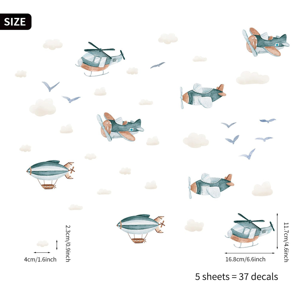 Astrkiz watercolor texture wall sticker showcases soft art for a calming kids' room.
