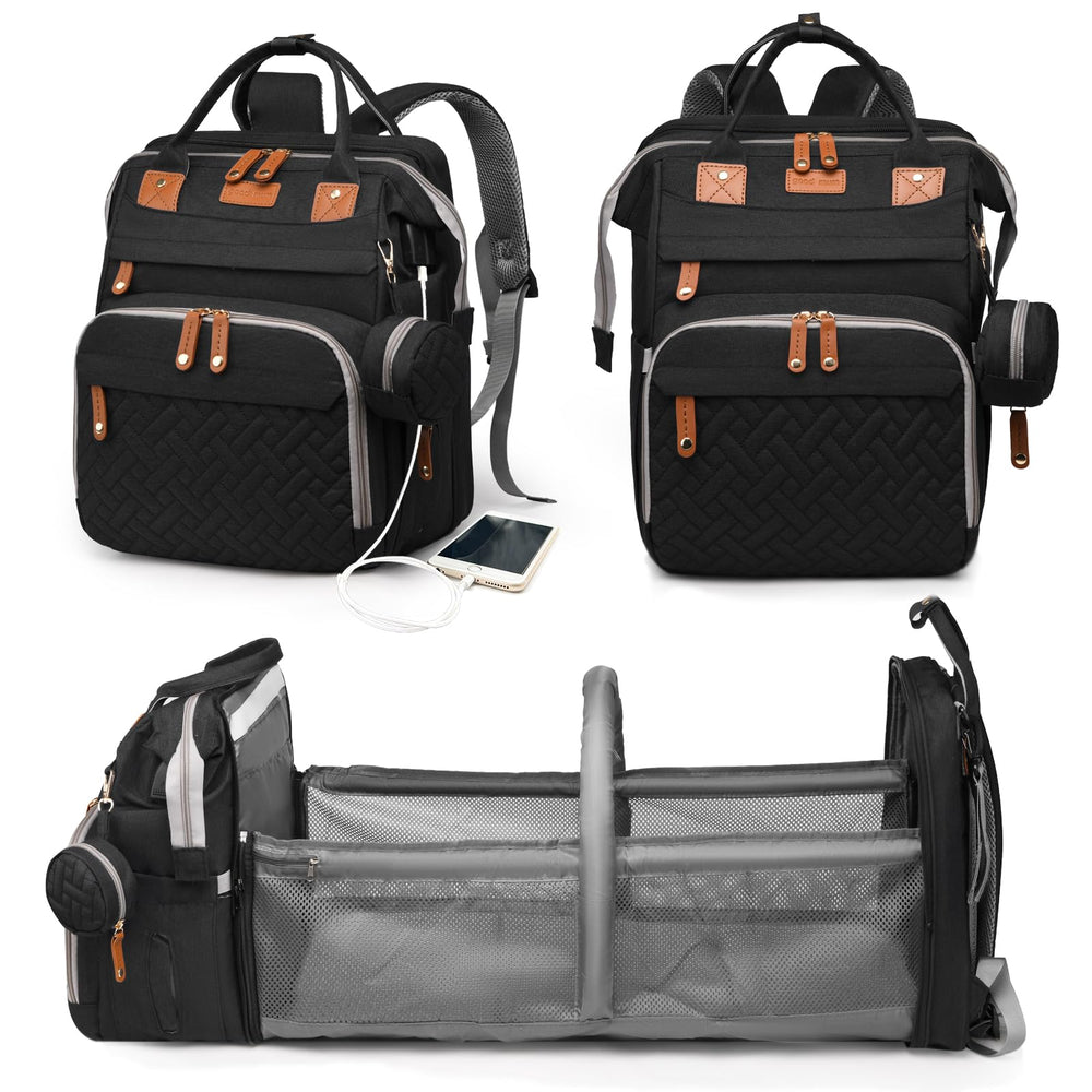 Astro alan diaper bag with changing-station setup for on-the-go diaper changes