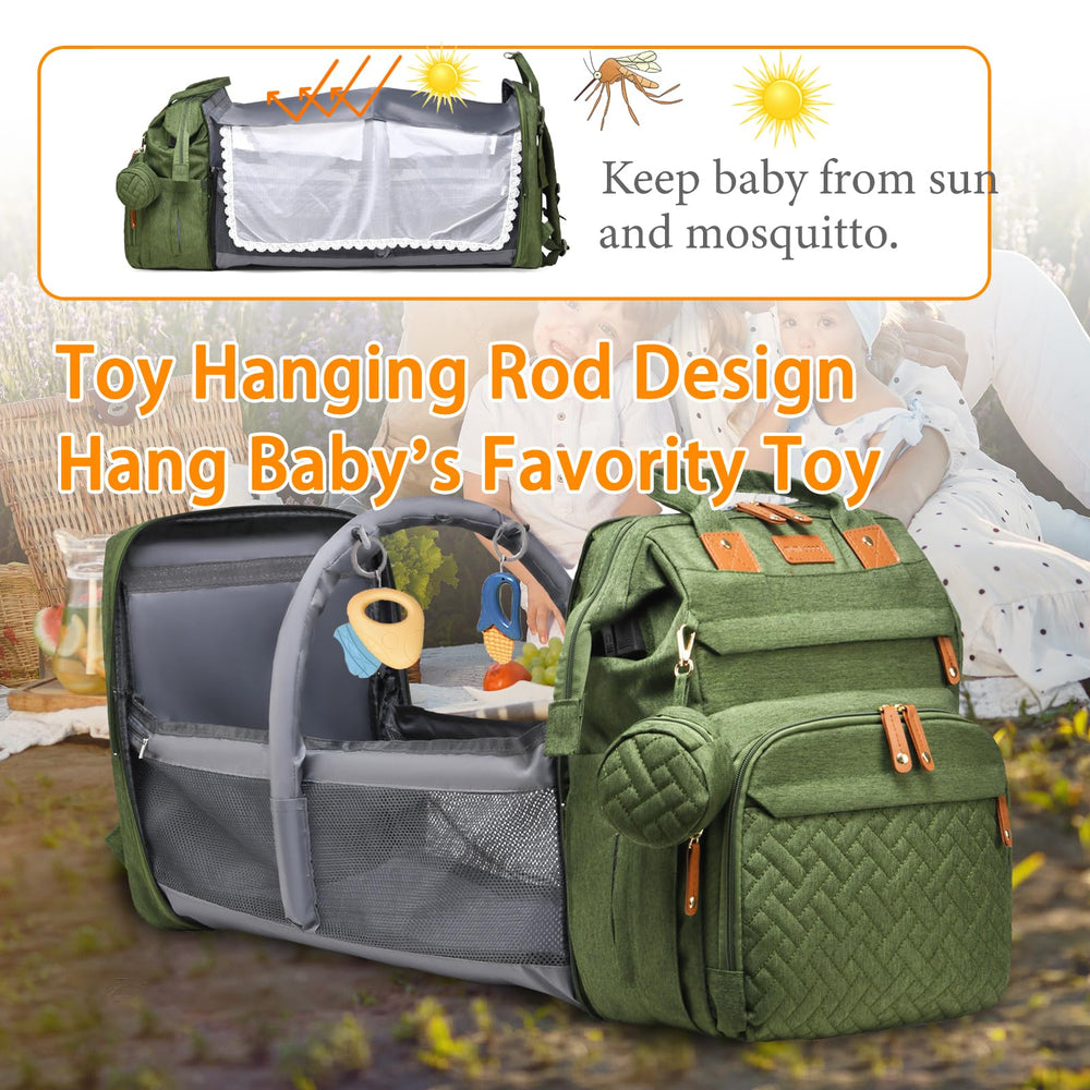 Astro alan diaper bag backpack showing 19 pockets for organized baby gear