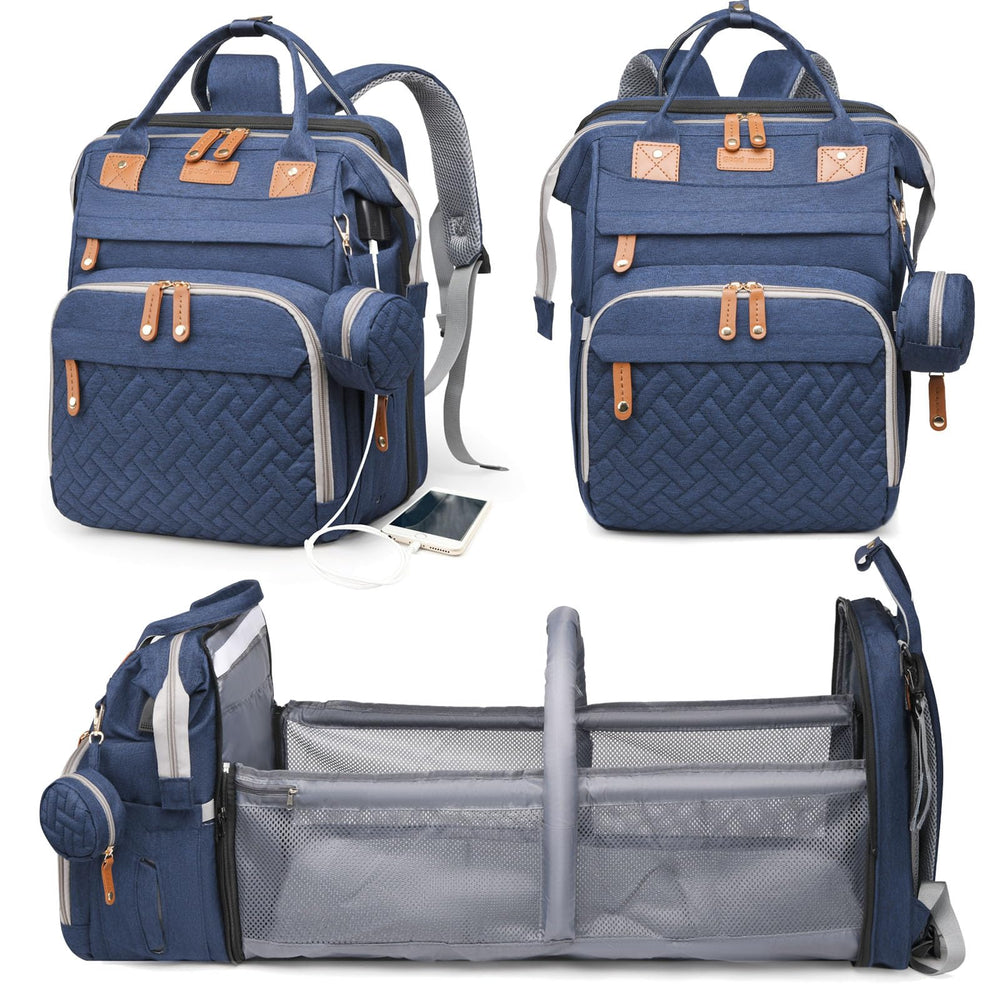 Astro alan diaper bag backpack with changing-station for organized on-the-go care