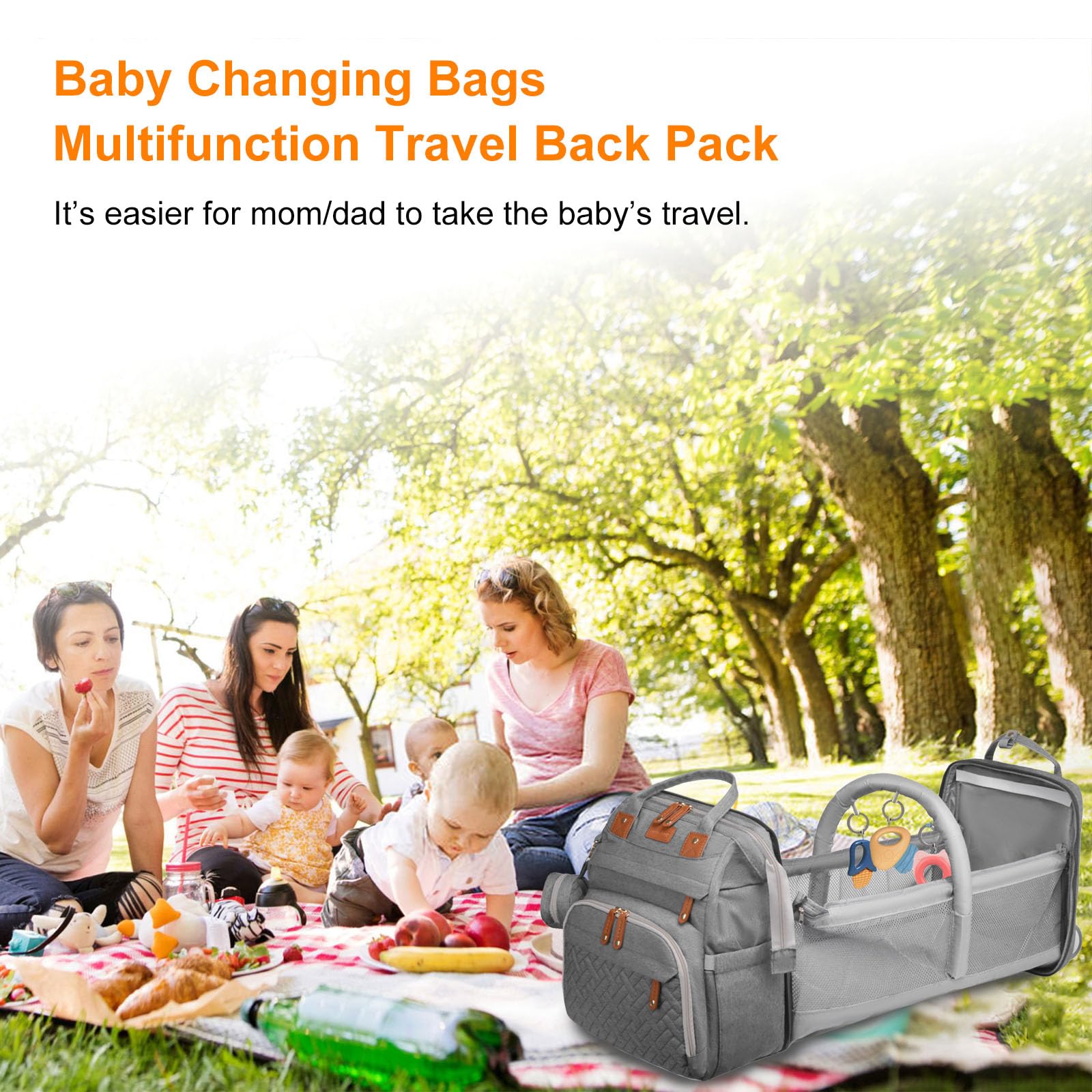 Astro alan diaper bag detachable-stroller-straps simplify transport during trips