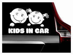Astute Grace baby on board sticker car white 608 front view enhances vehicle visibility
