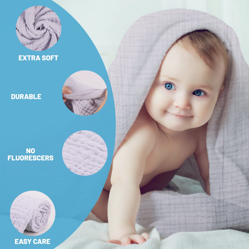 Asung baby towel is durable and machine washable for daily use