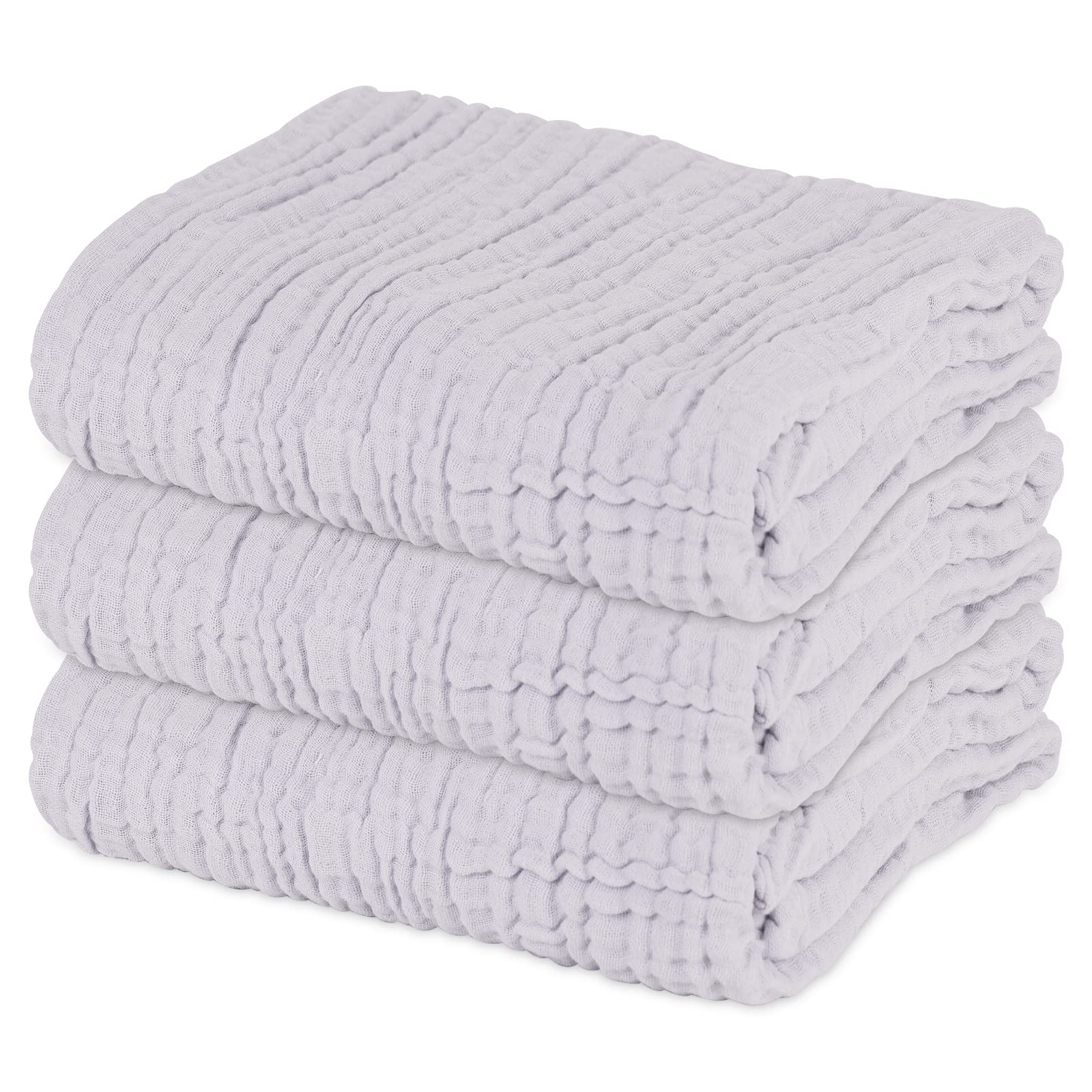 Asung muslin baby towel with 6-layer honeycomb for gentle drying after bath