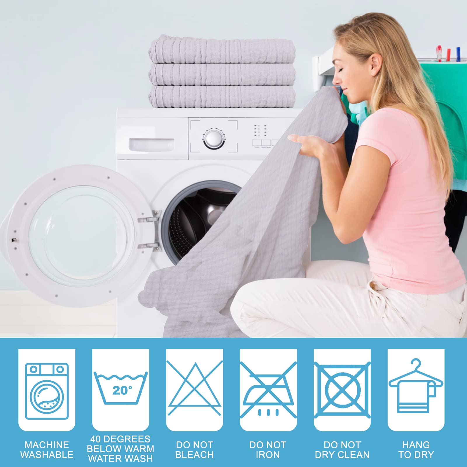 Asung ultra-soft cotton baby towels stay plush wash after wash